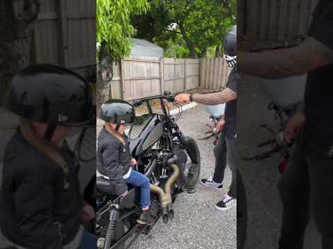 Harley Exhaust Scares Daughter! Hilarious! #Shorts