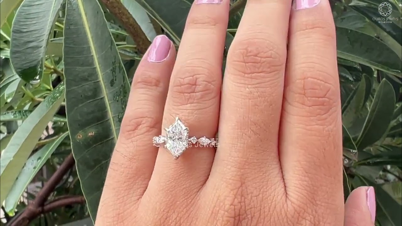 Dutch Marquise Cut Lab Grown Diamond Engagement Ring