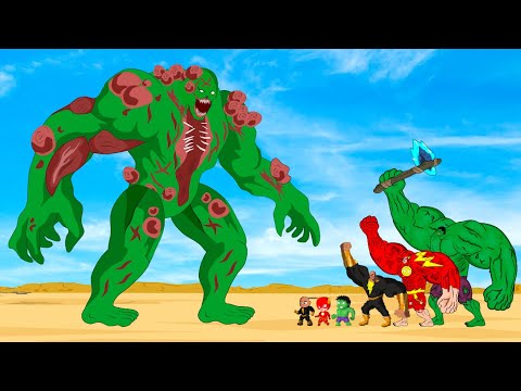 Rescue Team Hulk Family & BLack Adam, The Flash vs BOSS ZOMBIE : Who Is The King Of Super Heroes?
