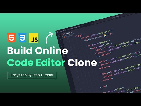 HTML CSS JavaScript Project - Build Code Editor Like Codepen