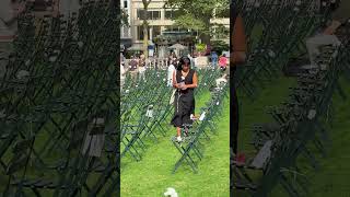 2,753 Empty Chairs in Bryant Park in New York City: Tribute for 9/11 25th Anniversary