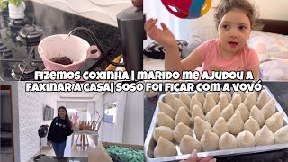NOSSA ROTINA| FAXINEI A CASA| FIZEMOS COXINHA| SUPERANDO A MINHA NOVA ROTINA DE MÃE ATÍPICA 🥹🩷