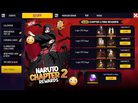 Claim Naruto Chapter 2 free rewards | Naruto Chapter 2 Free Fire | Free Fire new event BD Server
