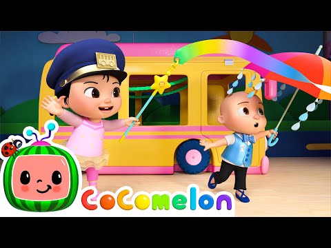 Wheels on the Bus (Cece's Pretend Play Version) | CoComelon Nursery Rhymes & Kids Songs