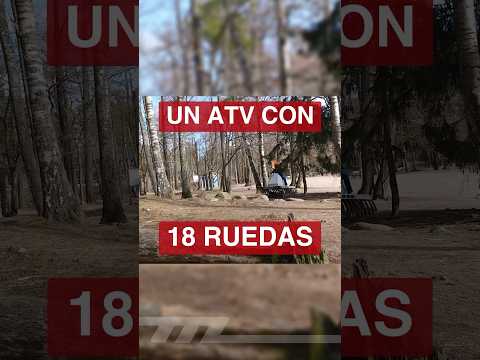 Este bicho es un ATV eléctrico de 18 ruedas que no destroza el terreno a su paso #18wheels #atv