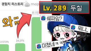 메이플 289렙이 '경험치 ??.?퍼' 를 하루만에 올릴 수 있다고?!