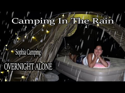 SOLO camping in the rain , Relaxing Satisfy with sound of rain - Beautiful view in campsite