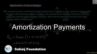 Amortization Payments