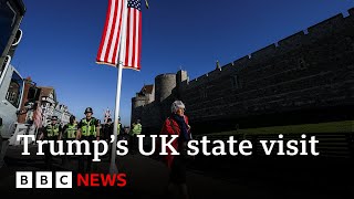 Heavy security in UK ahead of Donald Trump state visit | BBC News