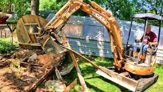 Pulling Down the Brooder House & Digging Out Another Tractor