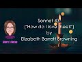 Barrett Browning's Sonnet 43 Analysis
