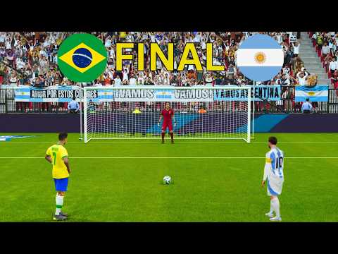 Brazil vs Argentina \ Ronaldo vs Messi \ Mbappe vs Neymar \ Penalty Shootout \ PES Simulation