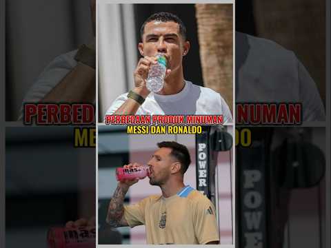 Perbedaan pruduk minuman Ronaldo dan Messi #shorts #ronaldo #messi