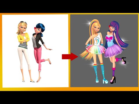 Miraculous: Ladybug And Chole Glow Up My Little Pony _ Rainbow Dash, Twilight #mlp