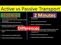 Active and Passive Transport Concepts