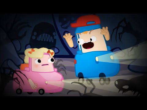 What's in the dangerous cave? Cartoons for kids about cars for kids. The Wheelzy Family's adventures