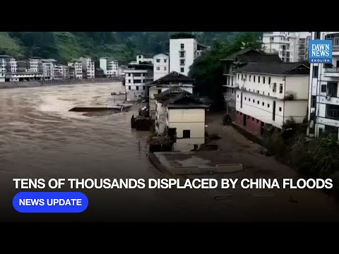 YouTube video thumbnail: Tens of Thousands Displaced by China Floods Amid Record Rainfall