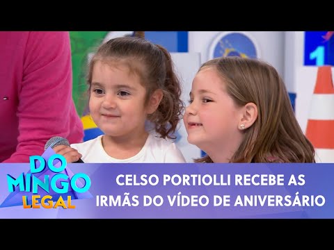 Celso Portiolli recebe com exclusividade as irmãs do vÃdeo de aniversário | Domingo Legal (25/10/20)