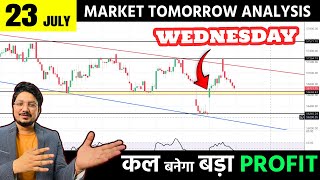 23 JULY | NIFTY & BANKNIFTY TOMORROW | Market Chart Analysis | Resistance - 25250 / Support - 24950