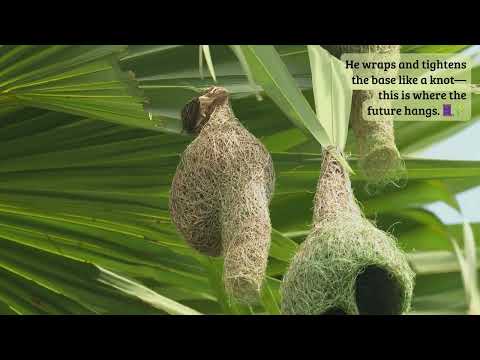 The Art of Nesting Under Threatening Skies #weavers #birdnest #nestbuilding #nature