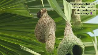 The Art of Nesting Under Threatening Skies #weavers #birdnest #nestbuilding #nature