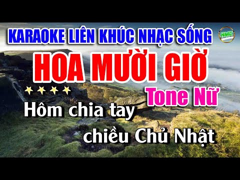 Karaoke Liên Khúc Nhạc Trữ Tình Tone Nữ Dễ Hát | Bolero Nhạc Xưa Bất Hủ | HOA MƯỜI GIỜ