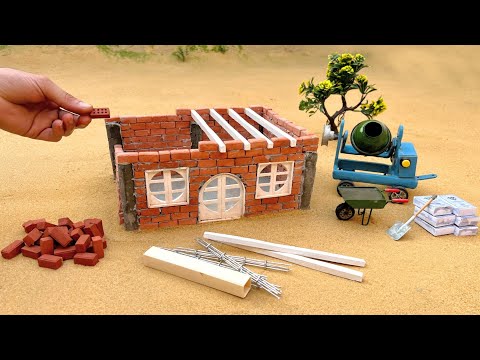 diy mini house making with bricks science project | diy tractor @sanocreator @Minirustic