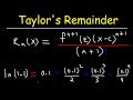 Understanding Taylor's Remainder Theorem