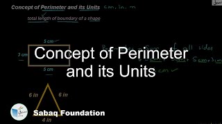 Concept of Perimeter and its Units