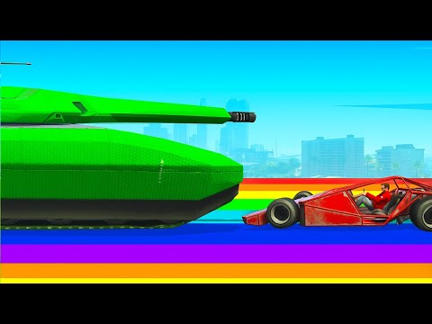 1v1v1 Regenboog Face 2 Face! (GTA Races)