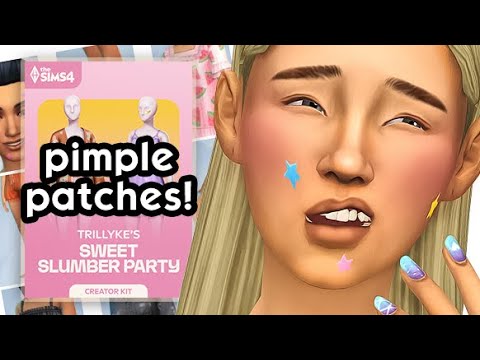 Skincare and PIMPLE PATCHES!? 🌙  | The Sims 4 Sweet Slumber Party