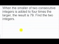 Exploring Consecutive Integer Word Problems