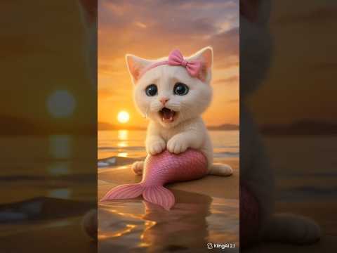 A Mermaid Cat’s Escape: From Her Father’s Shadow to Her Mother’s Arms #ai #catlovers #kitten #cat