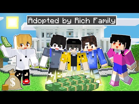 Adopted by A BILLIONAIRE Family in MINECRAFT!