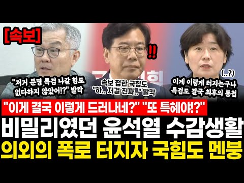 "이야... 이게 결국 이렇게 드러나네?" "또 특혜야!?" 비밀리에 감춰졌던 윤석열 수감생활.. 의외의 폭로 터지자 국힘도 멘붕 "저거 분명 출석할 힘도 없다며?" 초토화