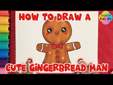 How to Draw a Cute Gingerbread Man