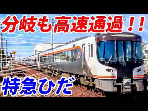 【JR東海の優秀設備】分岐ポイントを高速通過する特急ひだ！