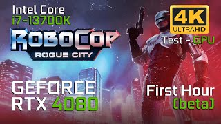 NVIDIA RTX 4080 can run Robocop Rogue City with more than 60fps in Native 4K/Epic Settings