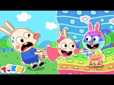 Oh No, Pop It Toys Leave Lilly! Sharing is Caring - Educational Videos for Kids - Tokki Channel