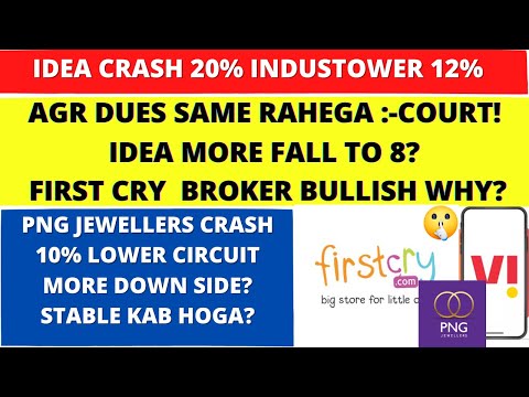 VODAFONE IDEA CRASH WHY💥FIRST CRY SHARE NEWS💥INDUS TOWER SHARE NEWS P N Gadgil Jewellers SHARE NEWS