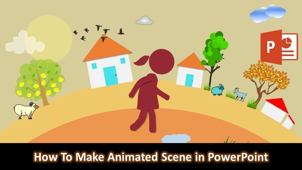 How to Make Animation Scene in PowerPoint Tutorial - The Teacher