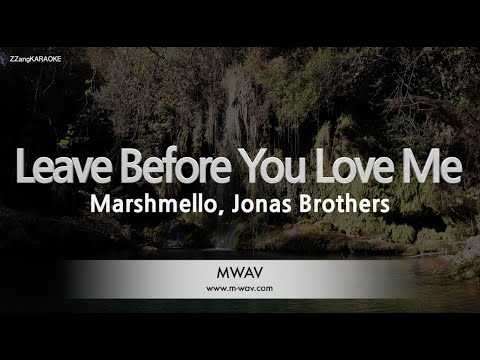 Marshmello, Jonas Brothers-Leave Before You Love Me (Karaoke Version)