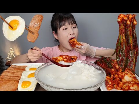 매운먹방♡ 매운 선화동실비김치, 실비파김치🌶🌶 시원하게 물 말아서 먹기~☺️ 스팸, 계란프라이 먹방 Spicy kimchi. Spam eating show