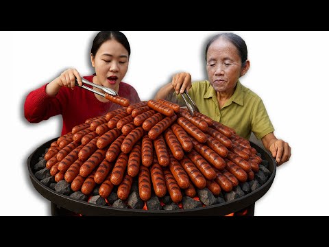 Bà Tân Vlog - Lần Đầu Làm Mâm Lạp Xưởng Nướng Đá Khổng Lồ Đãi Cả Làng