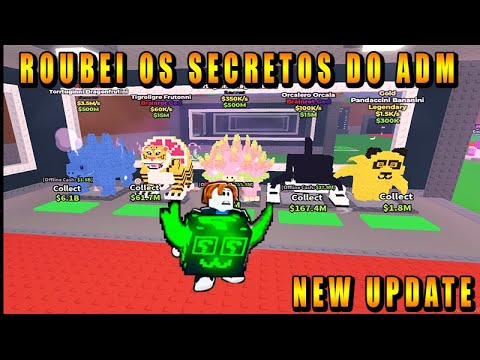ROUBEI TODOS OS SECRETOS DO ADM NO ROUBE UM BRAINROT NA NOVA ATUALIZAÇÃO - ROBLOX