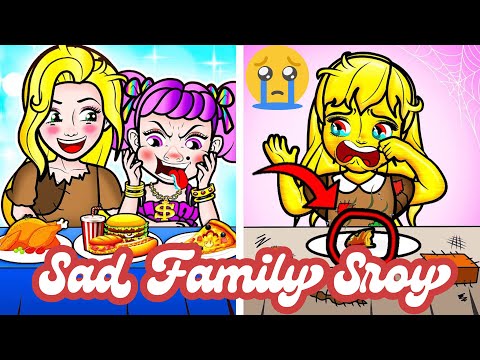 [🐾paper doll🐾] Poor Rapunzel Turns into Zombie! Rich Daughter Gets All Mom’s Love - Rapunzel Family