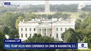 President Trump holds news conference on crime reduction efforts in Washington, D.C.