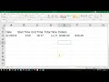 Excel Time Calculations and Logic Checks