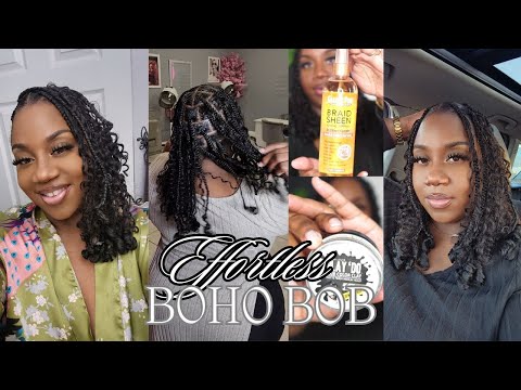 Summer BOHO BOB! | Knotless Braids|  Postpartum HAIRLOSS, Maintenance TIPS & More! YWigs