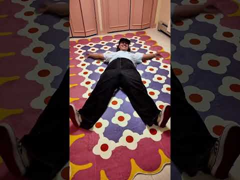 Lany Space Area Rug, Washable Rugs Non-Slip, Pink and Purple Floral Rug for Living Room Youtube thumbnail image number 7